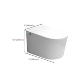 White Wall Hung Toilet Set with Warm Air Dryer and without Water Pressure Control Clearhalo 'Bathroom Remodel & Bathroom Fixtures' 'Bidets' 'Home Improvement' 'home_improvement' 'home_improvement_bidets' 'Toilets & Bidets' 1200x1200_78af412c-0128-4eac-9c0c-32034660f9fb