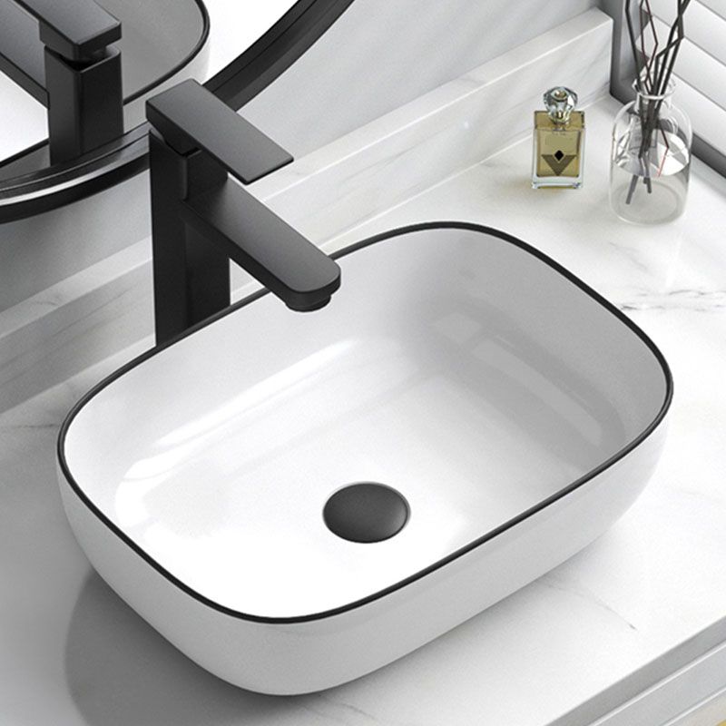 Bathroom Ceramic Sink Rectangular Rod Single Handle Faucet Sink Clearhalo 'Bathroom Remodel & Bathroom Fixtures' 'Bathroom Sinks & Faucet Components' 'Bathroom Sinks' 'bathroom_sink' 'Home Improvement' 'home_improvement' 'home_improvement_bathroom_sink' 1200x1200_78bb8428-81d9-41f0-84dd-ce70f1af01b1