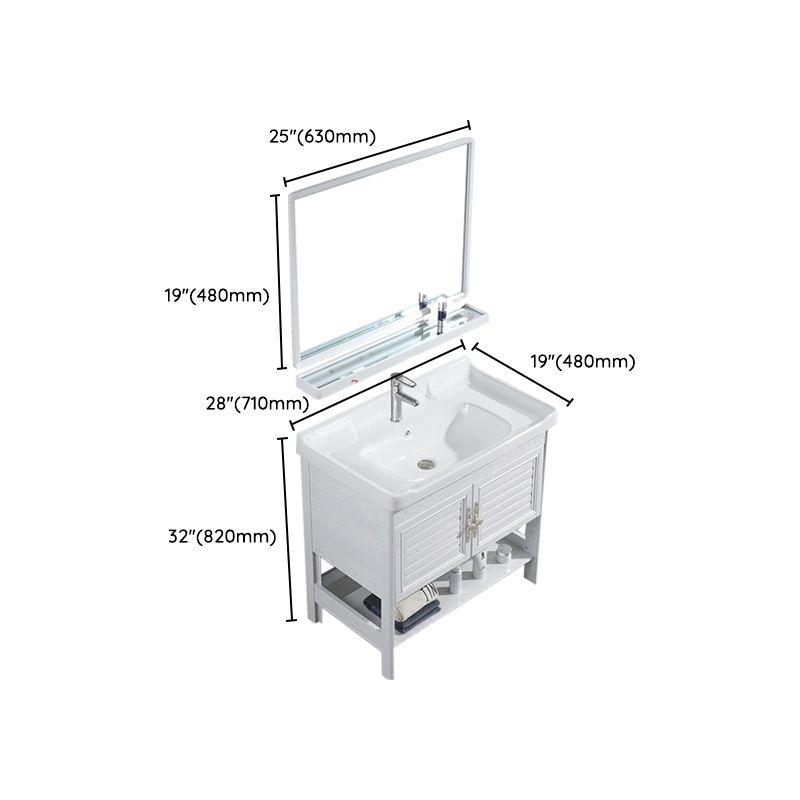 Modern Freestanding Sink Included Sink Vanity in White for Bathroom Clearhalo 'Bathroom Remodel & Bathroom Fixtures' 'Bathroom Vanities' 'bathroom_vanities' 'Home Improvement' 'home_improvement' 'home_improvement_bathroom_vanities' 1200x1200_78bdf4cf-763e-436d-8d87-c3ac16b0eddd