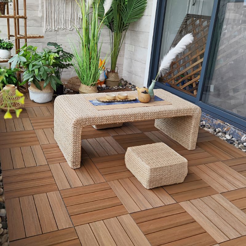 Engineered Square Flooring Tiles Water Resistant Interlocking for Patio Garden Clearhalo 'Flooring 'Hardwood Flooring' 'hardwood_flooring' 'Home Improvement' 'home_improvement' 'home_improvement_hardwood_flooring' Walls and Ceiling' 1200x1200_78c07256-431c-46a2-aac6-bbdbe9ab50db