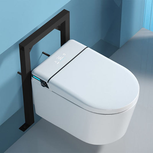 Minimalism Wall Mounted Bidet Foot Sensor White Temperature Control Clearhalo 'Bathroom Remodel & Bathroom Fixtures' 'Bidets' 'Home Improvement' 'home_improvement' 'home_improvement_bidets' 'Toilets & Bidets' 1200x1200_78cc8841-485e-40d9-94dd-9bb9ec1cff64