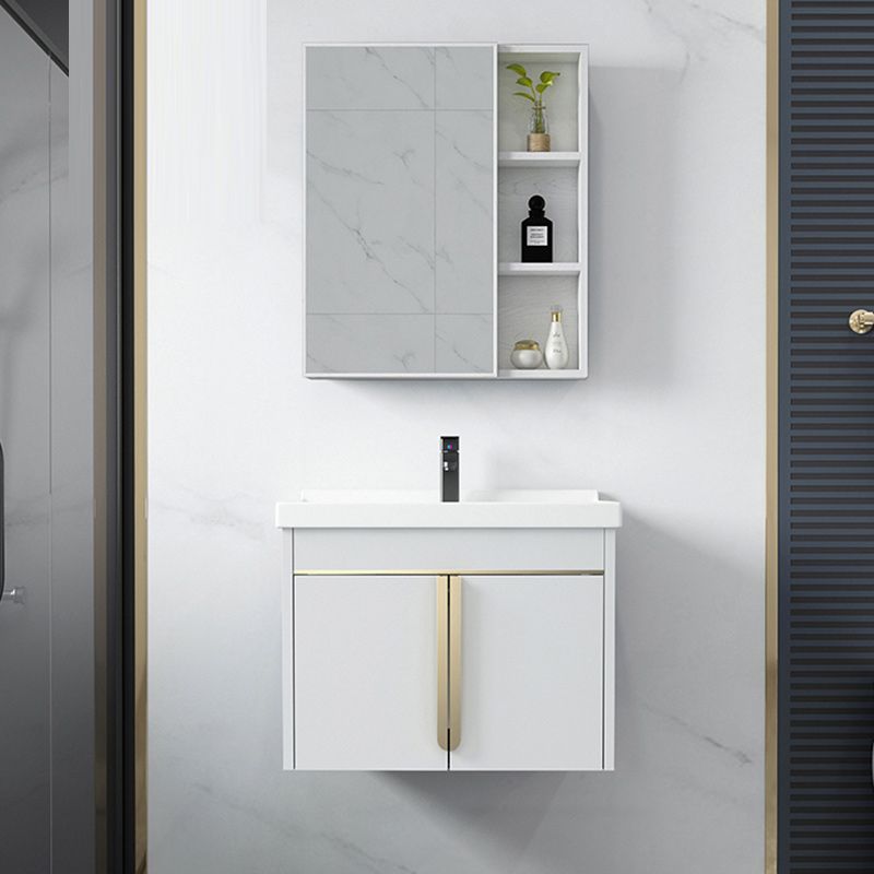 Modern Sink Vanity Metal Color Block Mount Bathroom Vanity Cabinet Clearhalo 'Bathroom Remodel & Bathroom Fixtures' 'Bathroom Vanities' 'bathroom_vanities' 'Home Improvement' 'home_improvement' 'home_improvement_bathroom_vanities' 1200x1200_78cf323e-ed1c-4f40-a1a6-78da419647ec
