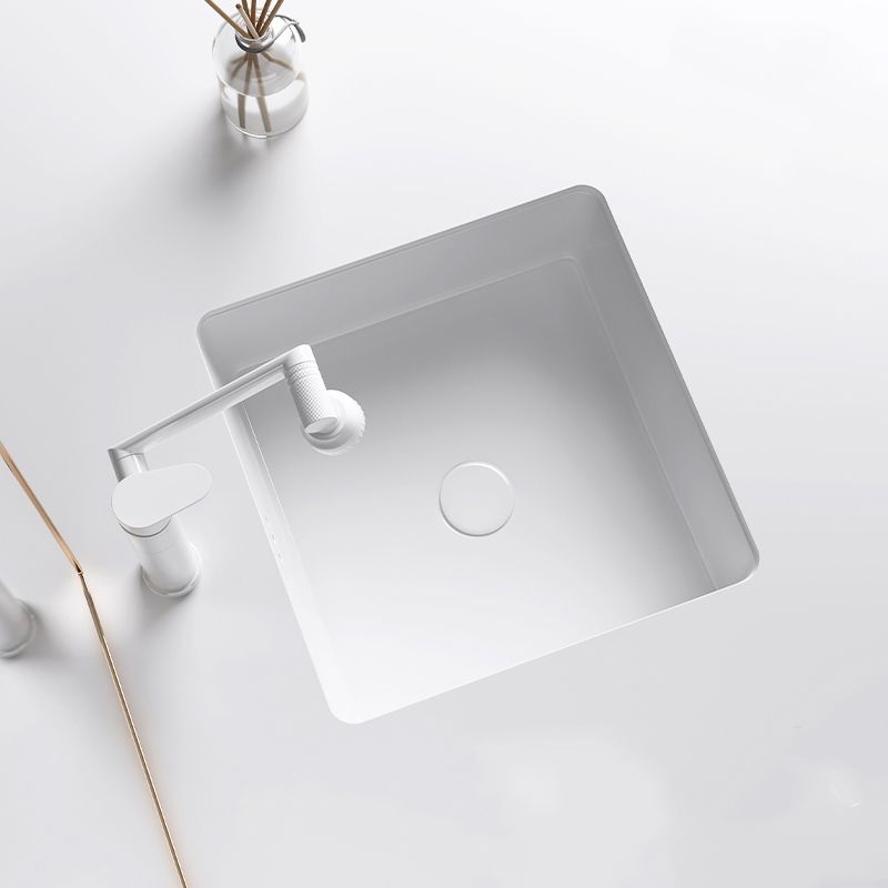 Modern Undermount Bathroom Sink Square Porcelain with Drain Assembly Vessel Clearhalo 'Bathroom Remodel & Bathroom Fixtures' 'Bathroom Sinks & Faucet Components' 'Bathroom Sinks' 'bathroom_sink' 'Home Improvement' 'home_improvement' 'home_improvement_bathroom_sink' 1200x1200_78daef17-ac42-49ec-b089-b886cb6d1902