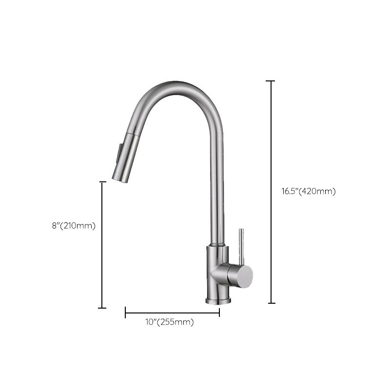 Touch 2 Modes Faucet Pull down Sprayer Bar Faucet 1-Handle Standard Kitchen Faucet Clearhalo 'Home Improvement' 'home_improvement' 'home_improvement_kitchen_faucets' 'Kitchen Faucets' 'Kitchen Remodel & Kitchen Fixtures' 'Kitchen Sinks & Faucet Components' 'kitchen_faucets' 1200x1200_78e0d547-2b81-4b57-8857-678a8d177e6d