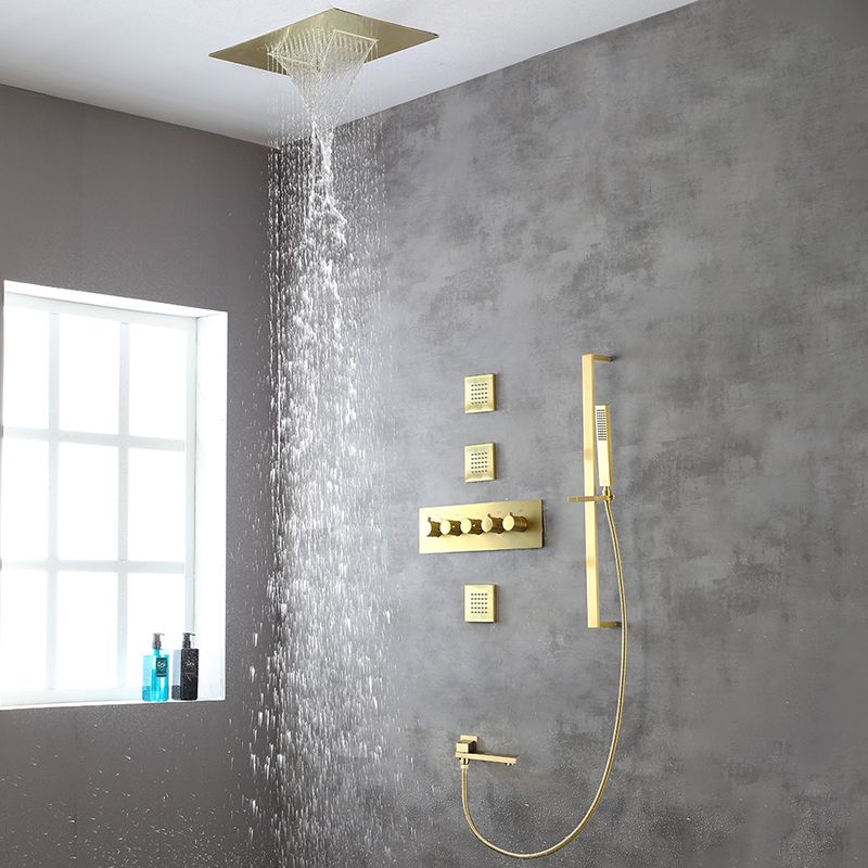 Ceiling Mounted Square Metal Shower Faucet Massage Shower System Clearhalo 'Bathroom Remodel & Bathroom Fixtures' 'Home Improvement' 'home_improvement' 'home_improvement_shower_faucets' 'Shower Faucets & Systems' 'shower_faucets' 'Showers & Bathtubs Plumbing' 'Showers & Bathtubs' 1200x1200_78e0e08c-8845-439b-8a9f-e51644586360