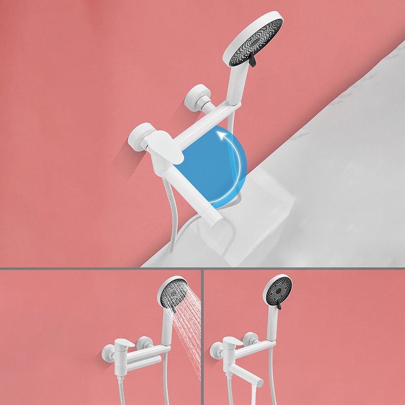 Lever Handle Shower Faucet Single Hand Shower with Shower Hose Clearhalo 'Bathroom Remodel & Bathroom Fixtures' 'Home Improvement' 'home_improvement' 'home_improvement_shower_faucets' 'Shower Faucets & Systems' 'shower_faucets' 'Showers & Bathtubs Plumbing' 'Showers & Bathtubs' 1200x1200_78e92c4e-2d13-49de-8b99-1e53025e513e