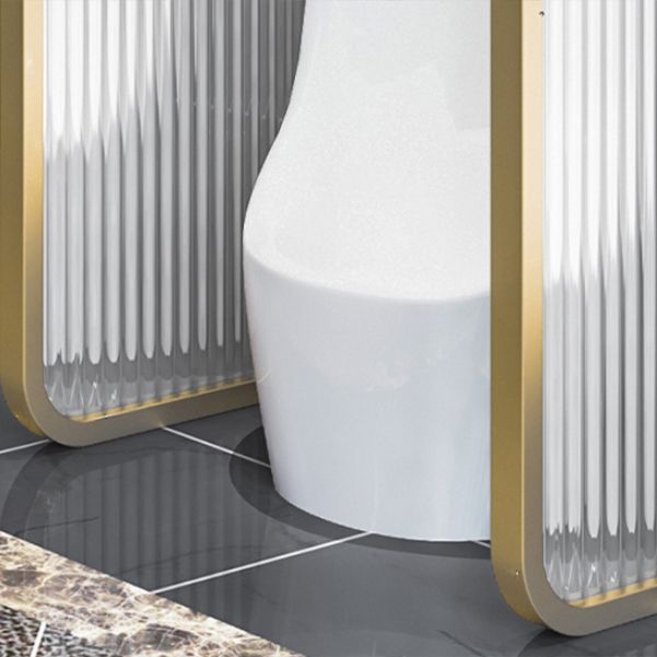 Frame Tempered Fixed Glass Panel Metal Fixed Glass Panel with Square Hardware Clearhalo 'Bathroom Remodel & Bathroom Fixtures' 'Home Improvement' 'home_improvement' 'home_improvement_shower_tub_doors' 'Shower and Tub Doors' 'shower_tub_doors' 'Showers & Bathtubs' 1200x1200_78f0d38b-acb0-48a7-a3dc-0687dac6d604