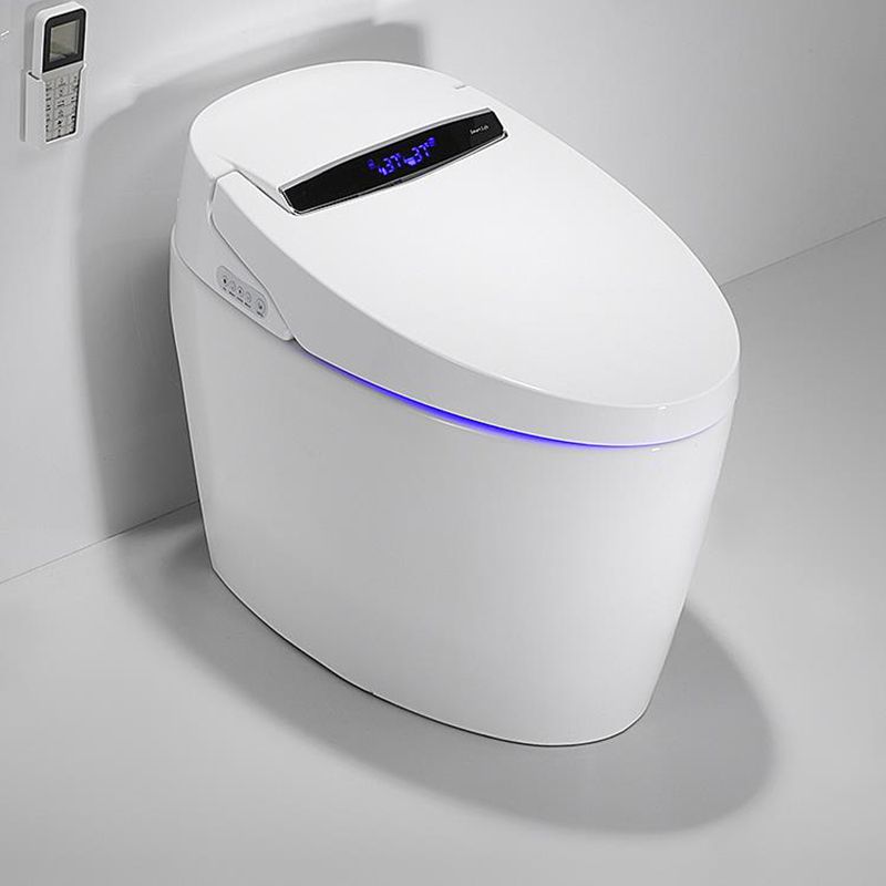 Contemporary White Floor Standing Bidet with Heated Seat and Remote Control Included Clearhalo 'Bathroom Remodel & Bathroom Fixtures' 'Bidets' 'Home Improvement' 'home_improvement' 'home_improvement_bidets' 'Toilets & Bidets' 1200x1200_790fad14-ee75-4c22-9670-a97176b826a2