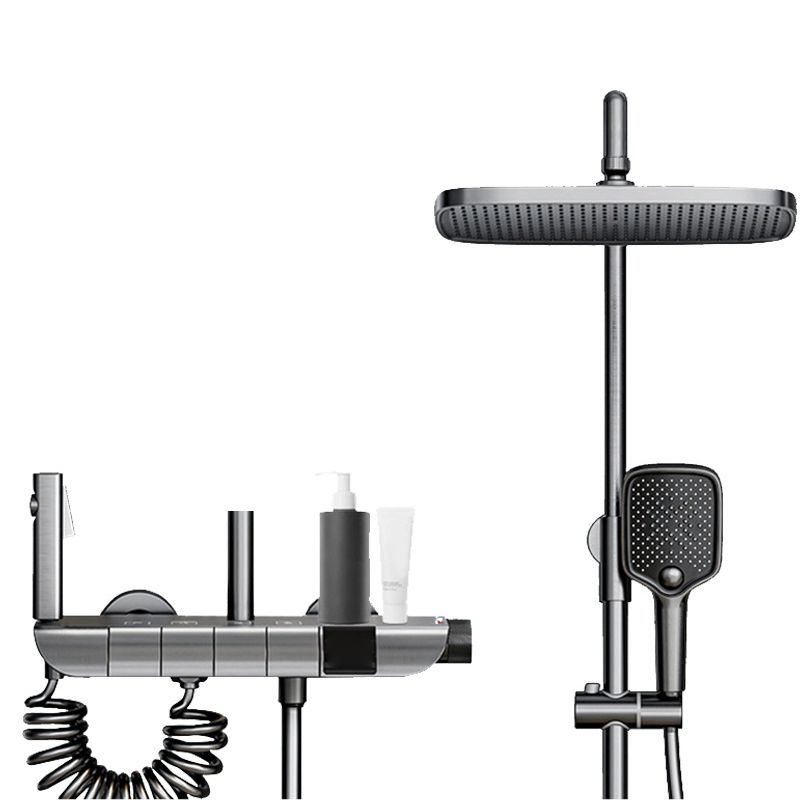 Wall Mounted Shower Arm Shower Faucet Metal Shower System with Slide Bar Clearhalo 'Bathroom Remodel & Bathroom Fixtures' 'Home Improvement' 'home_improvement' 'home_improvement_shower_faucets' 'Shower Faucets & Systems' 'shower_faucets' 'Showers & Bathtubs Plumbing' 'Showers & Bathtubs' 1200x1200_7934deed-af2a-4c9a-b5e6-59d80232bfa6