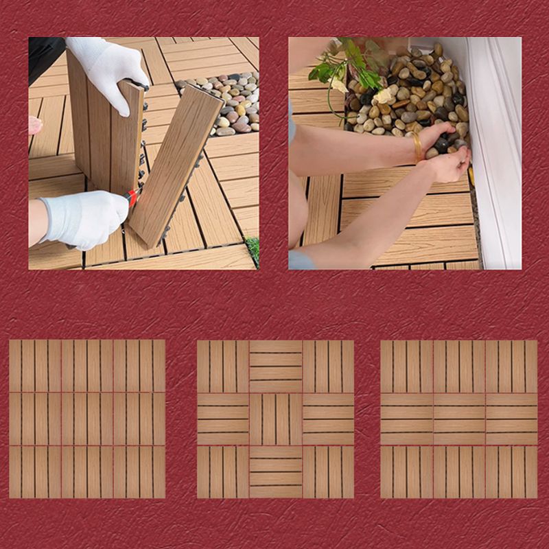 Square Engineered Wooden Floor Water Resistant Smooth Floor Tile for Patio Garden Clearhalo 'Flooring 'Hardwood Flooring' 'hardwood_flooring' 'Home Improvement' 'home_improvement' 'home_improvement_hardwood_flooring' Walls and Ceiling' 1200x1200_794b8308-70ca-4e3a-a580-826424694046