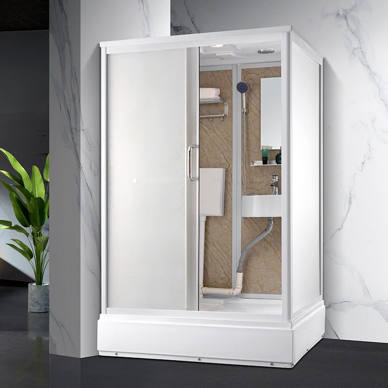 Contemporary Shower Stall Frosted Rectangle Shower Stall with Ceiling Clearhalo 'Bathroom Remodel & Bathroom Fixtures' 'Home Improvement' 'home_improvement' 'home_improvement_shower_stalls_enclosures' 'Shower Stalls & Enclosures' 'shower_stalls_enclosures' 'Showers & Bathtubs' 1200x1200_795267ae-b4c0-49a6-93d0-edb2ee08c226