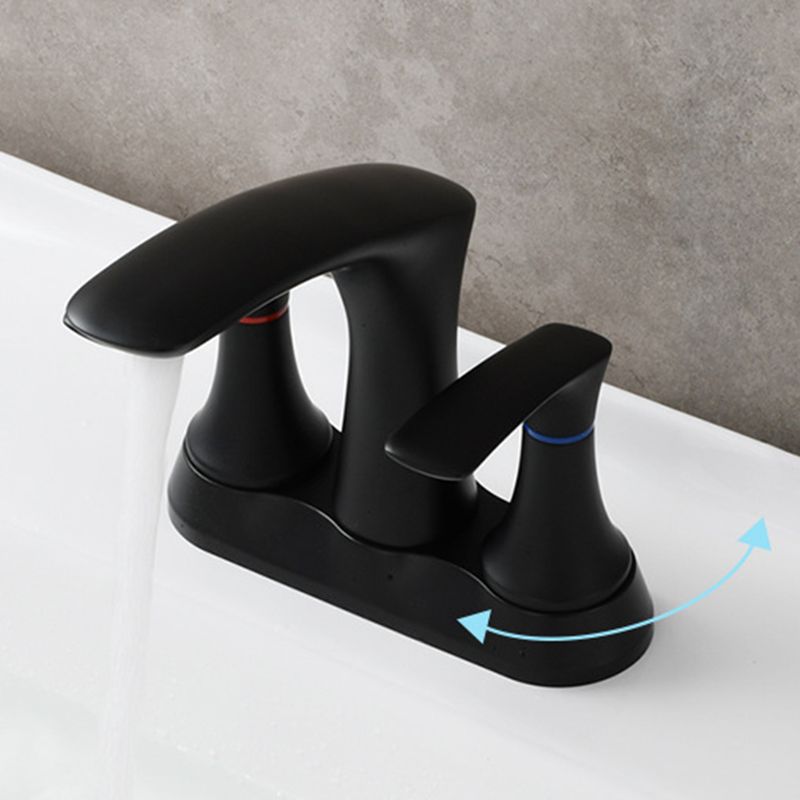 Square 2-Handle Bathroom Faucet 3 Hole Centerset Lavatory Faucet Clearhalo 'Bathroom Remodel & Bathroom Fixtures' 'Bathroom Sink Faucets' 'Bathroom Sinks & Faucet Components' 'bathroom_sink_faucets' 'Home Improvement' 'home_improvement' 'home_improvement_bathroom_sink_faucets' 1200x1200_79637a50-a150-4e54-93d6-89b80ce7aef4