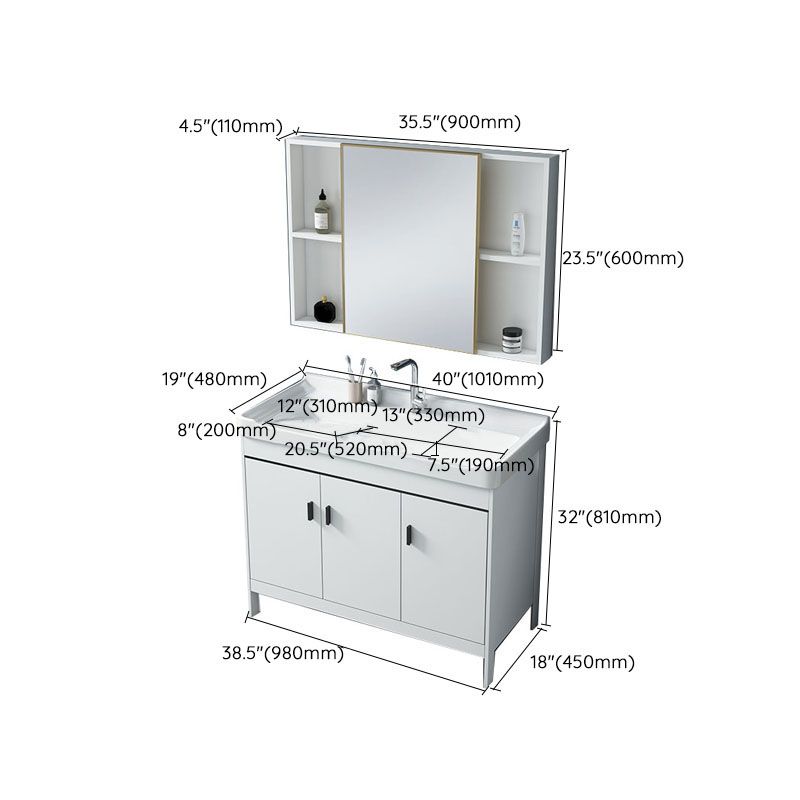 Gorgeous Metal Vanity Cabinet Freestanding Standard Open Console with Sink Set Clearhalo 'Bathroom Remodel & Bathroom Fixtures' 'Bathroom Vanities' 'bathroom_vanities' 'Home Improvement' 'home_improvement' 'home_improvement_bathroom_vanities' 1200x1200_79684ee4-e342-47a7-bd10-b79cf83dca18