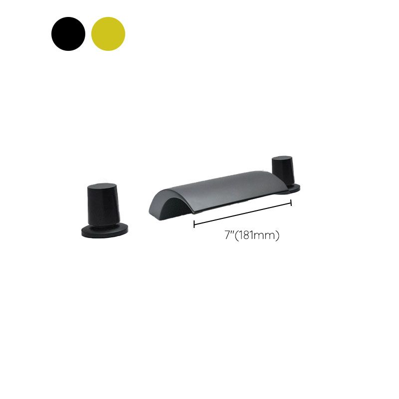 Modern Waterfall Spout Tub Faucet Bathroom Low Arc Bathtub Faucet Clearhalo 'Bathroom Remodel & Bathroom Fixtures' 'Bathtub Faucets' 'bathtub_faucets' 'Home Improvement' 'home_improvement' 'home_improvement_bathtub_faucets' 1200x1200_796b0fd9-5514-41c8-a358-7c8ee128ca3b