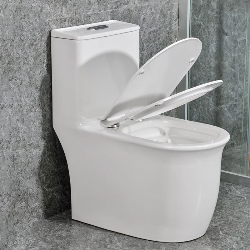 Modern White Flush Toilet Ceramic Elong One-Piece Toilet with Slow Close Seat Clearhalo 'Bathroom Remodel & Bathroom Fixtures' 'Home Improvement' 'home_improvement' 'home_improvement_toilets' 'Toilets & Bidets' 'Toilets' 1200x1200_796ccec1-1340-486f-ae30-8e1db214e24c