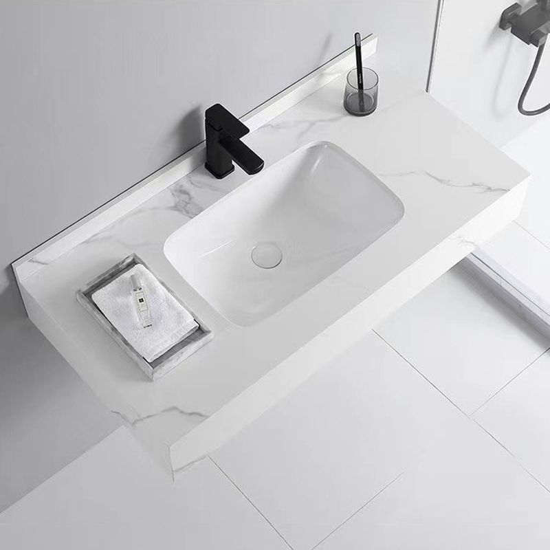 Stone Bathroom Vanity Modern Space Saver Vanity for Bathroom Clearhalo 'Bathroom Remodel & Bathroom Fixtures' 'Bathroom Vanities' 'bathroom_vanities' 'Home Improvement' 'home_improvement' 'home_improvement_bathroom_vanities' 1200x1200_798e59ef-dab4-4e42-a9a6-ff56ef6ca3ed