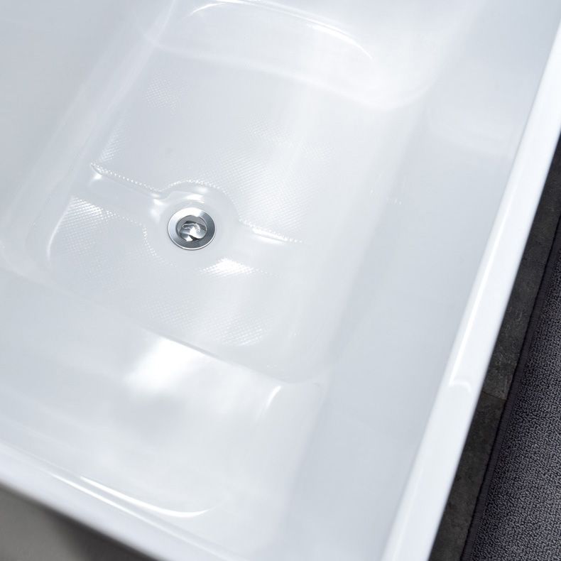 Modern Rectangular Stand Alone Bath Acrylic Soaking White Bathtub Clearhalo 'Bathroom Remodel & Bathroom Fixtures' 'Bathtubs' 'Home Improvement' 'home_improvement' 'home_improvement_bathtubs' 'Showers & Bathtubs' 1200x1200_799b8873-e790-4514-8b8b-3de513273e33