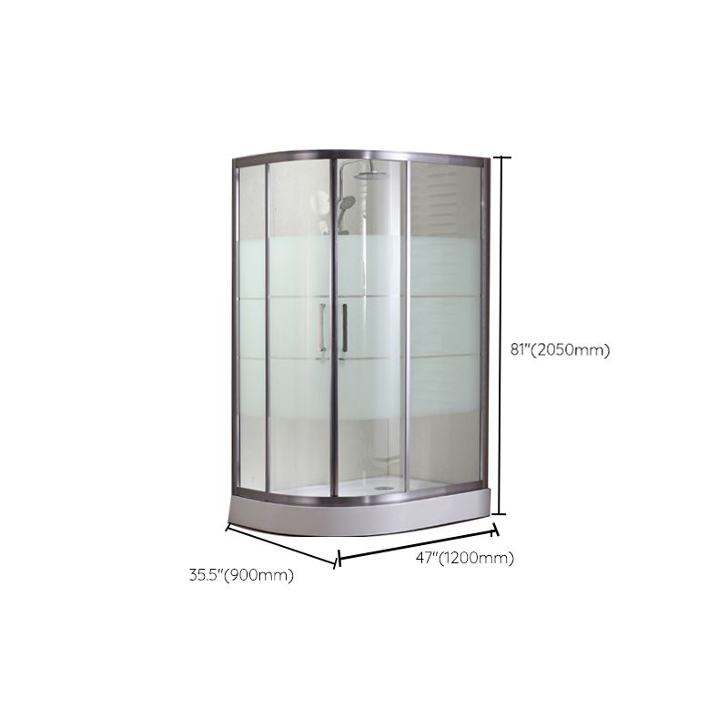 Modern Round Shower Stall Clear Tempered Bathroom Shower Stall Clearhalo 'Bathroom Remodel & Bathroom Fixtures' 'Home Improvement' 'home_improvement' 'home_improvement_shower_stalls_enclosures' 'Shower Stalls & Enclosures' 'shower_stalls_enclosures' 'Showers & Bathtubs' 1200x1200_79ab273c-f172-473d-b001-9b6a8c0de180