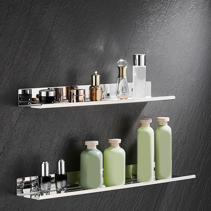 Modernism Rectangular Bath Shelf in Stainless Steel Polished Chrome Bathroom Hardware Set Clearhalo 'Bathroom Hardware Sets' 'Bathroom Hardware' 'Bathroom Remodel & Bathroom Fixtures' 'bathroom_hardware_sets' 'Home Improvement' 'home_improvement' 'home_improvement_bathroom_hardware_sets' 1200x1200_79be2afd-85b4-479a-8d65-f2e2224518bf