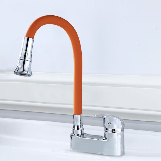 Modern Style Vessel Faucet Copper Single Handle High Arc Vessel Faucet Clearhalo 'Bathroom Remodel & Bathroom Fixtures' 'Bathroom Sink Faucets' 'Bathroom Sinks & Faucet Components' 'bathroom_sink_faucets' 'Home Improvement' 'home_improvement' 'home_improvement_bathroom_sink_faucets' 1200x1200_79cf19e3-c2a0-40f1-80f8-e2130c2c3999