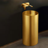 Modern Metal Bathroom Sink Round Bathroom Sink with Basin and Faucet Clearhalo 'Bathroom Remodel & Bathroom Fixtures' 'Bathroom Sinks & Faucet Components' 'Bathroom Sinks' 'bathroom_sink' 'Home Improvement' 'home_improvement' 'home_improvement_bathroom_sink' 1200x1200_79d2e6e1-f935-4a5b-979b-04726fe981c4