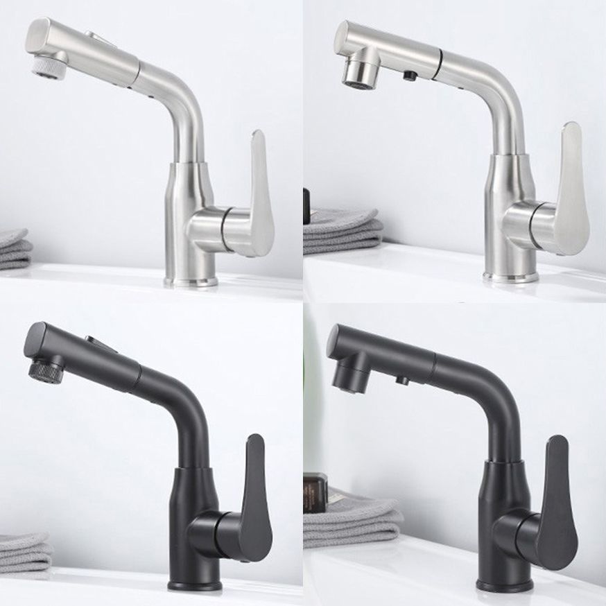Modern 1-Handle Bathroom Sink Faucet Circular Vessel Sink Faucet Stainless Steel Clearhalo 'Bathroom Remodel & Bathroom Fixtures' 'Bathroom Sink Faucets' 'Bathroom Sinks & Faucet Components' 'bathroom_sink_faucets' 'Home Improvement' 'home_improvement' 'home_improvement_bathroom_sink_faucets' 1200x1200_79d46e1b-9eca-45d5-8380-ae403ca931e2