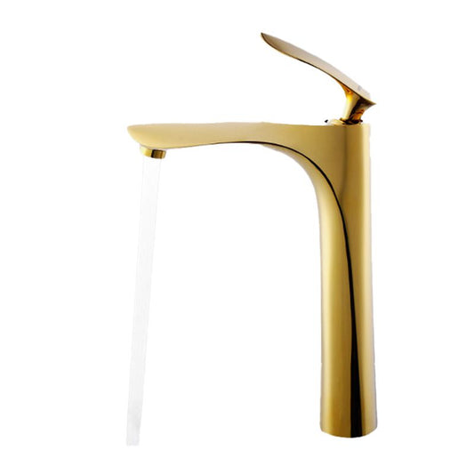Modern Brass Bathroom Sink Faucet Lever Handles Sink Faucet with 1 Hole Clearhalo 'Bathroom Remodel & Bathroom Fixtures' 'Bathroom Sink Faucets' 'Bathroom Sinks & Faucet Components' 'bathroom_sink_faucets' 'Home Improvement' 'home_improvement' 'home_improvement_bathroom_sink_faucets' 1200x1200_79ef324e-3078-424f-9f64-a6579f2a0cb9