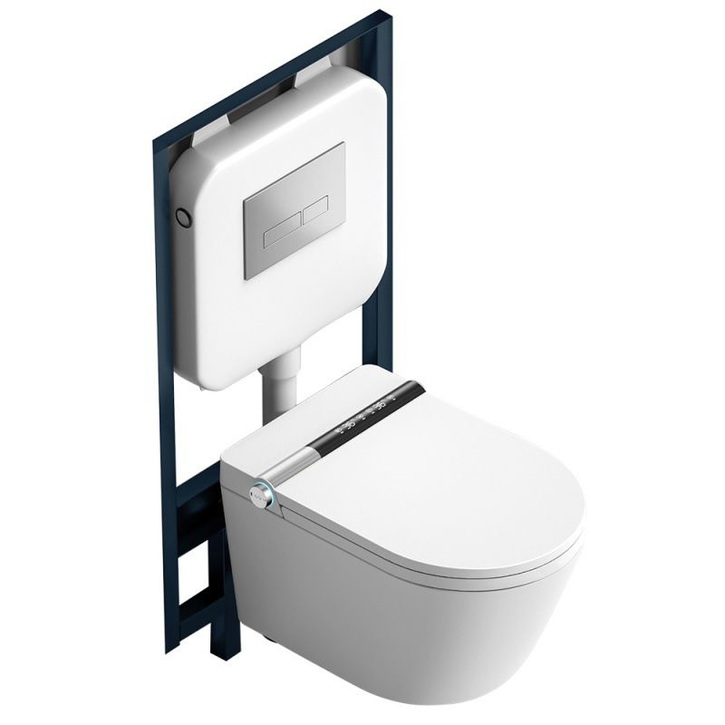 White Antimicrobial Bidet Elongated Smart Toilet with Unlimited Warm Water Clearhalo 'Bathroom Remodel & Bathroom Fixtures' 'Bidets' 'Home Improvement' 'home_improvement' 'home_improvement_bidets' 'Toilets & Bidets' 1200x1200_7a01d279-9b46-41bc-bda8-b18b2c869a0d