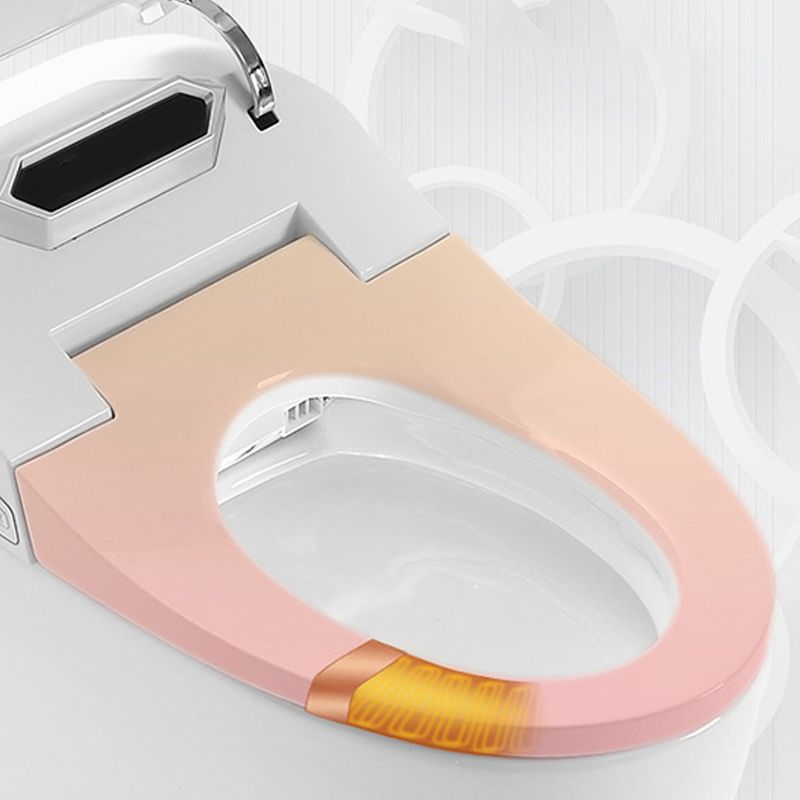 Modern Round-Front One Piece Toilet White Heated Seat Toilet with Seat Clearhalo 'Bathroom Remodel & Bathroom Fixtures' 'Home Improvement' 'home_improvement' 'home_improvement_toilets' 'Toilets & Bidets' 'Toilets' 1200x1200_7a165d9d-75f2-47fc-92bb-bacdf021b0d6