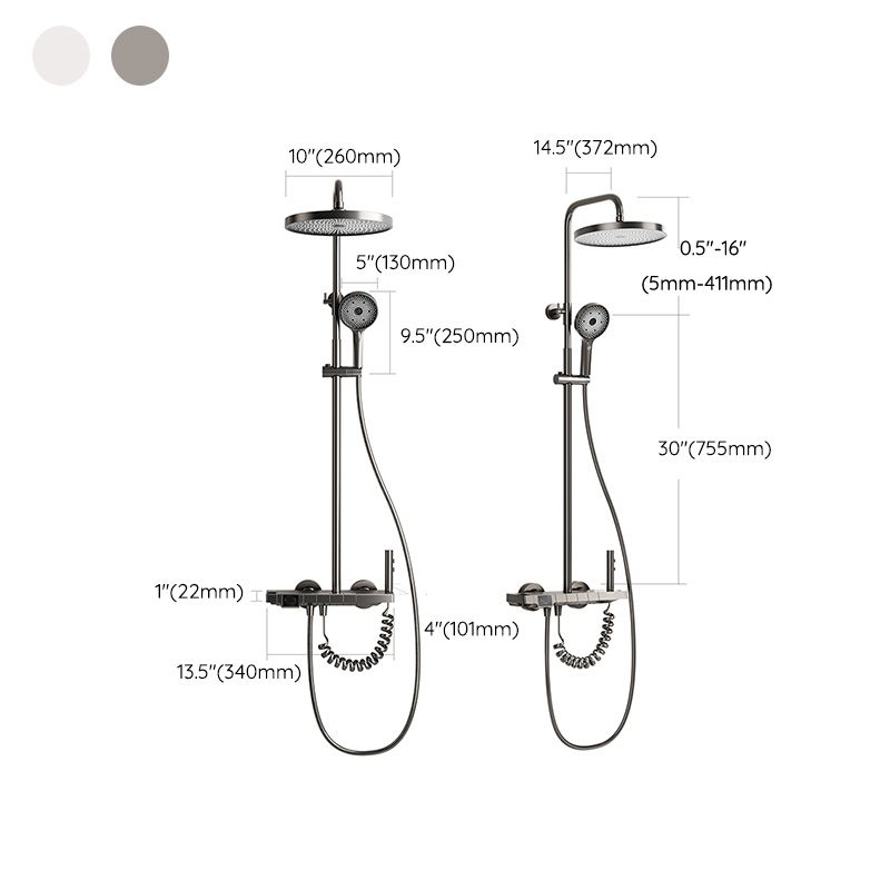 Modern Shower Head Combo Solid Color Slide Bar Included Tub and Shower Faucet Clearhalo 'Bathroom Remodel & Bathroom Fixtures' 'Home Improvement' 'home_improvement' 'home_improvement_shower_faucets' 'Shower Faucets & Systems' 'shower_faucets' 'Showers & Bathtubs Plumbing' 'Showers & Bathtubs' 1200x1200_7a1e680f-bd11-40fa-ad15-ee23ccab7ae1