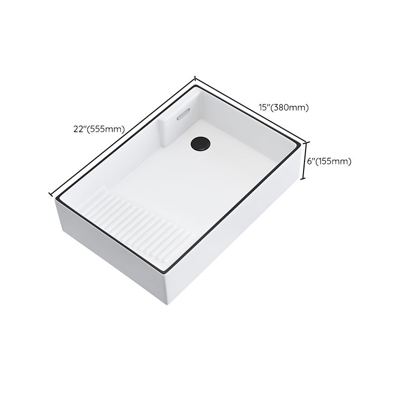 Porcelain Trough Bathroom Sink Traditional Trough Bathroom Sink With Basin Clearhalo 'Bathroom Remodel & Bathroom Fixtures' 'Bathroom Sinks & Faucet Components' 'Bathroom Sinks' 'bathroom_sink' 'Home Improvement' 'home_improvement' 'home_improvement_bathroom_sink' 1200x1200_7a2dcaf2-7db8-497b-b339-653d2e60e42a