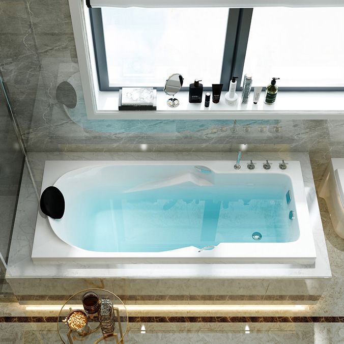 Modern Acrylic Rectangular Bathtub White Drop-in Soaking Bath Clearhalo 'Bathroom Remodel & Bathroom Fixtures' 'Bathtubs' 'Home Improvement' 'home_improvement' 'home_improvement_bathtubs' 'Showers & Bathtubs' 1200x1200_7a3b1373-5fd8-448a-b03a-72b6fd4ac4ce