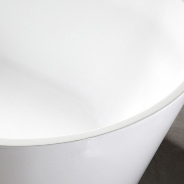 Acrylic Freestanding Bathtub Oval Modern Back to Wall Soaking Bath Clearhalo 'Bathroom Remodel & Bathroom Fixtures' 'Bathtubs' 'Home Improvement' 'home_improvement' 'home_improvement_bathtubs' 'Showers & Bathtubs' 1200x1200_7a3c636f-da77-4776-9c0b-213618a518d6
