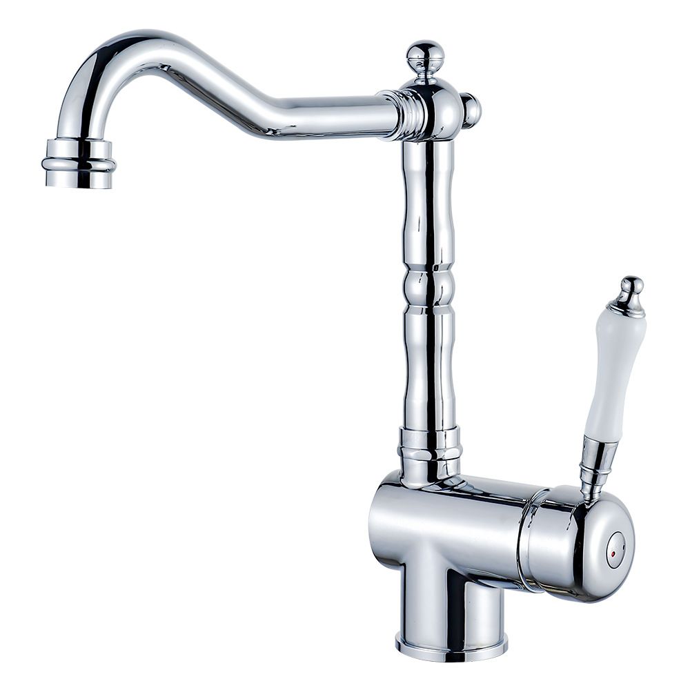 Traditional Kitchen Bar Faucet Gooseneck 1-Hole Kitchen Faucets Clearhalo 'Home Improvement' 'home_improvement' 'home_improvement_kitchen_faucets' 'Kitchen Faucets' 'Kitchen Remodel & Kitchen Fixtures' 'Kitchen Sinks & Faucet Components' 'kitchen_faucets' 1200x1200_7a3d211f-6036-41f5-8090-e12fdf24ae02