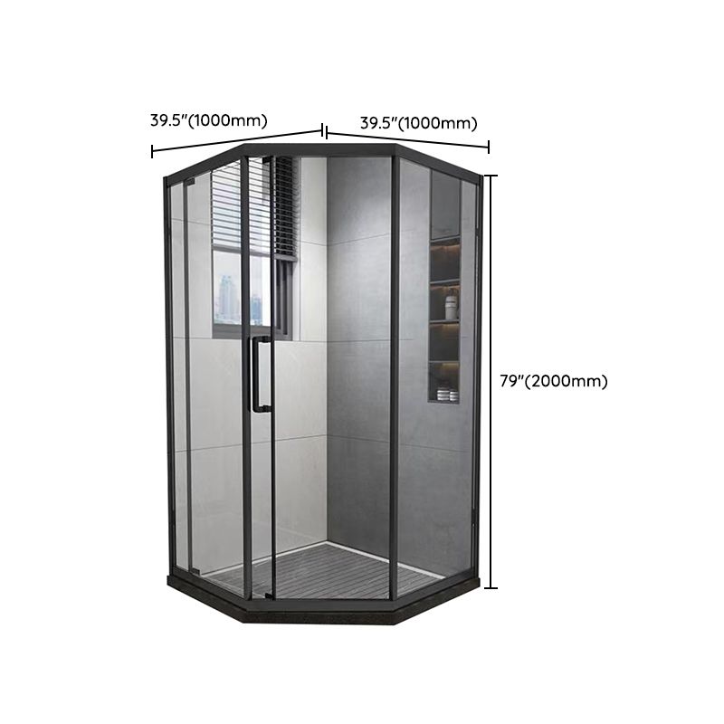 Tempered Frame Shower Doors Black Transparent Shower Bath Door Clearhalo 'Bathroom Remodel & Bathroom Fixtures' 'Home Improvement' 'home_improvement' 'home_improvement_shower_tub_doors' 'Shower and Tub Doors' 'shower_tub_doors' 'Showers & Bathtubs' 1200x1200_7a437232-d88f-4a68-9d64-c696010bbc9a