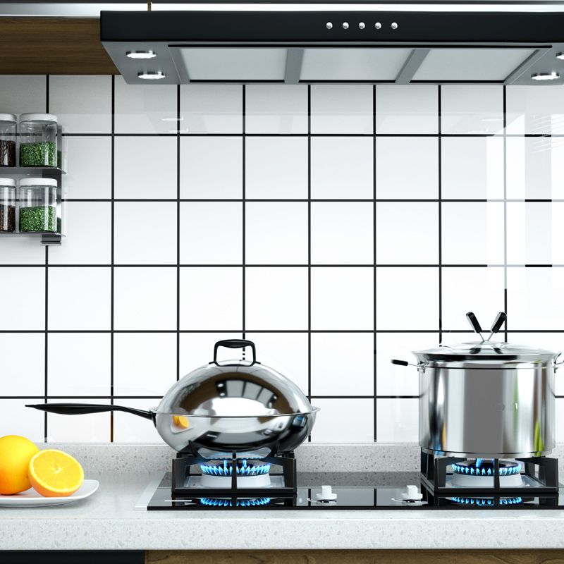 Modern Peel & Stick Field Tile Plastic Rectangular Grid 5 Pack Wallpaper for Kitchen Clearhalo 'Flooring 'Home Improvement' 'home_improvement' 'home_improvement_peel_stick_blacksplash' 'Peel & Stick Backsplash Tile' 'peel_stick_blacksplash' 'Walls & Ceilings' Walls and Ceiling' 1200x1200_7a6e8bd5-9e15-4de2-a29f-0b61c56a4a9b