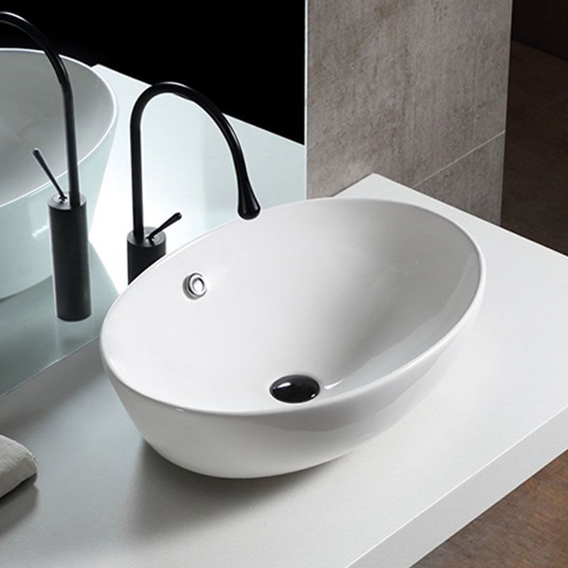 Bathroom Ceramic Sink Round Rod Handle Anti-spill Modern Faucet Sink Clearhalo 'Bathroom Remodel & Bathroom Fixtures' 'Bathroom Sinks & Faucet Components' 'Bathroom Sinks' 'bathroom_sink' 'Home Improvement' 'home_improvement' 'home_improvement_bathroom_sink' 1200x1200_7a732cf2-4e4b-4f96-9f81-451b792a77b9