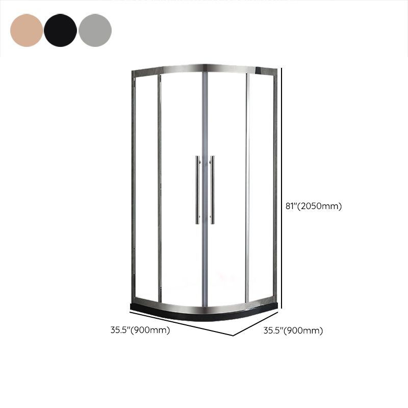 Round Stainless Steel Shower Enclosure Easy Clean Glass Shower Stall Clearhalo 'Bathroom Remodel & Bathroom Fixtures' 'Home Improvement' 'home_improvement' 'home_improvement_shower_stalls_enclosures' 'Shower Stalls & Enclosures' 'shower_stalls_enclosures' 'Showers & Bathtubs' 1200x1200_7a8d3a05-7e21-4858-9c66-798a56d1e7d3