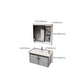 Glam Metal Sink Vanity Wall Mount Bathroom Vanity Set with Mirror Clearhalo 'Bathroom Remodel & Bathroom Fixtures' 'Bathroom Vanities' 'bathroom_vanities' 'Home Improvement' 'home_improvement' 'home_improvement_bathroom_vanities' 1200x1200_7ab23c2f-088e-4f42-8702-137c493f702d