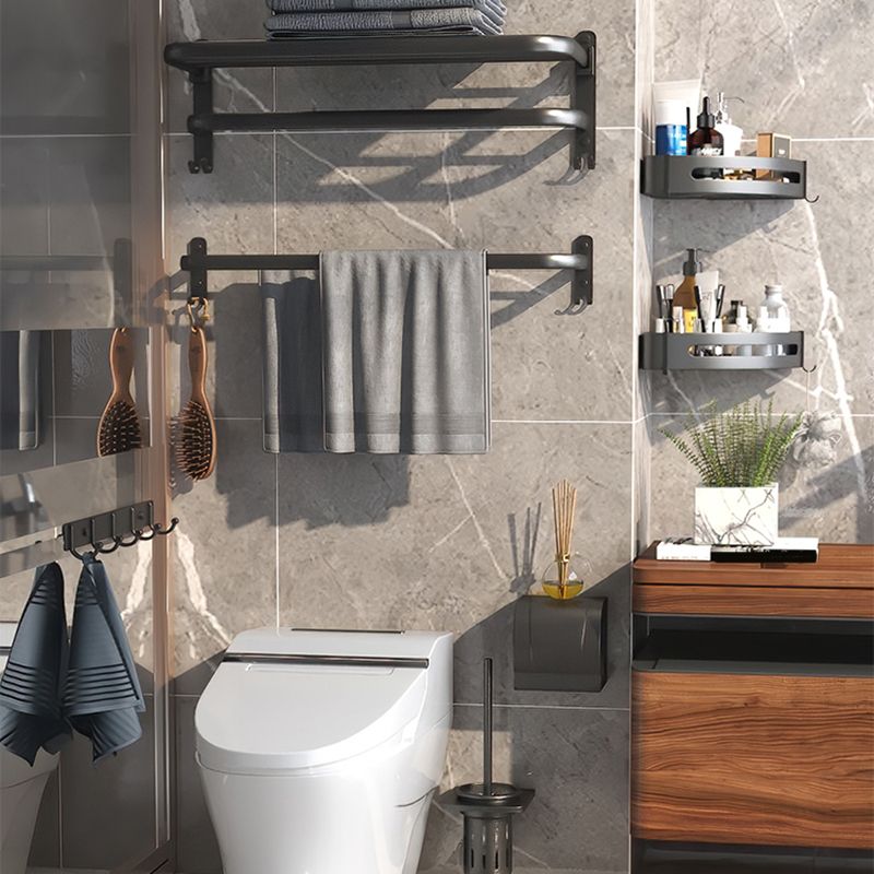 Modern Bathroom Hardware Set Matte Black Metal Bathroom Accessory Kit Clearhalo 'Bathroom Hardware Sets' 'Bathroom Hardware' 'Bathroom Remodel & Bathroom Fixtures' 'bathroom_hardware_sets' 'Home Improvement' 'home_improvement' 'home_improvement_bathroom_hardware_sets' 1200x1200_7ab3e347-6347-4616-81e8-92cd519c8a33