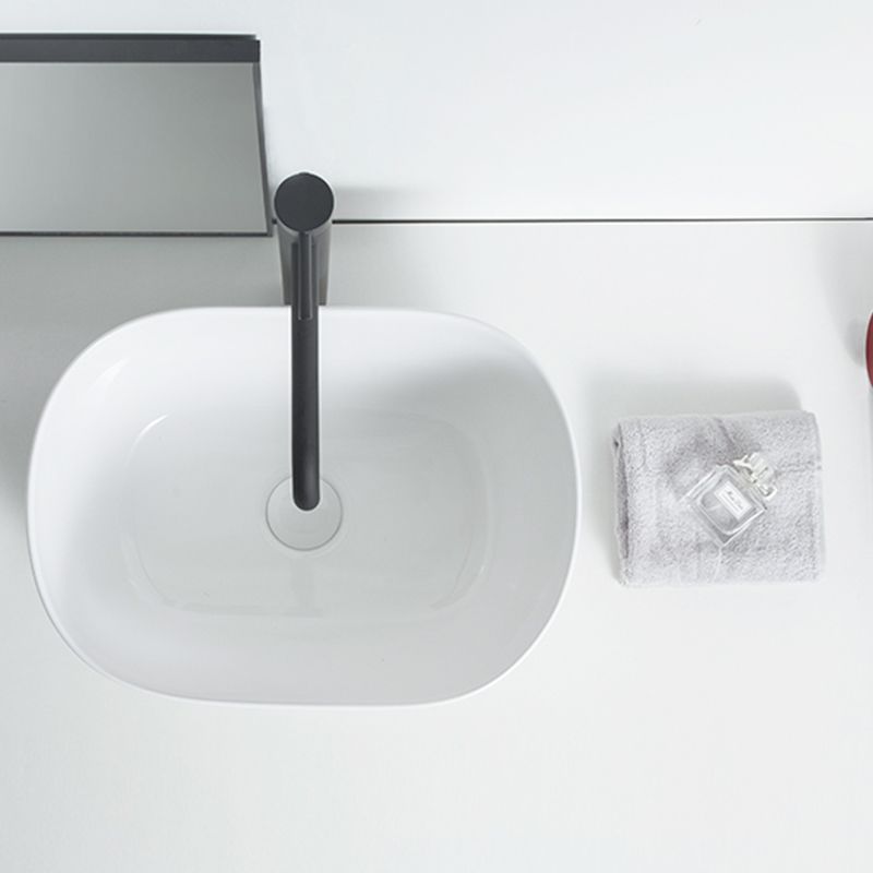 Modern Vessel Lavatory Sink Oval Porcelain with Pop-Up Drain Vessel Sink Clearhalo 'Bathroom Remodel & Bathroom Fixtures' 'Bathroom Sinks & Faucet Components' 'Bathroom Sinks' 'bathroom_sink' 'Home Improvement' 'home_improvement' 'home_improvement_bathroom_sink' 1200x1200_7ac8c11d-bfde-4e83-a6f2-be2deaa5bb6d