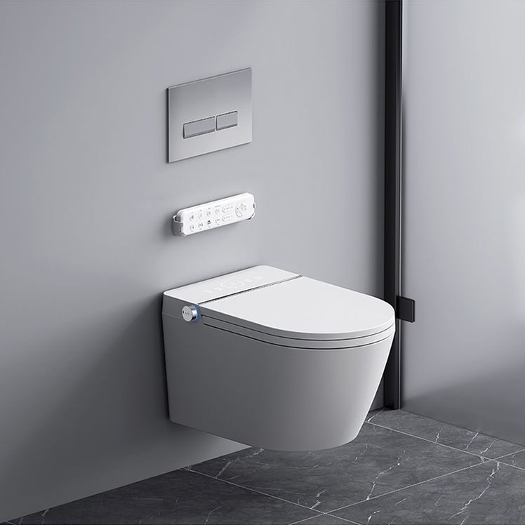 Contemporary Elongated White Heated Seat Dryer Wall Mounted Bidet Clearhalo 'Bathroom Remodel & Bathroom Fixtures' 'Bidets' 'Home Improvement' 'home_improvement' 'home_improvement_bidets' 'Toilets & Bidets' 1200x1200_7b11227f-47a8-4bba-8467-389804659281