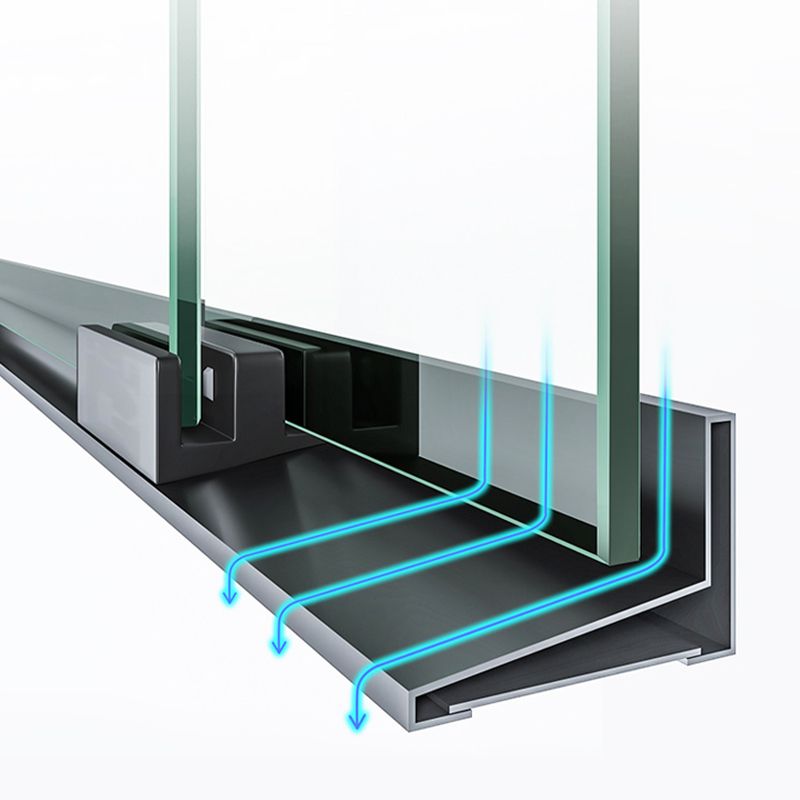 Narrow Edge Semi Frameless Shower Door Tempered Glass Double Sliding Shower Door Clearhalo 'Bathroom Remodel & Bathroom Fixtures' 'Home Improvement' 'home_improvement' 'home_improvement_shower_tub_doors' 'Shower and Tub Doors' 'shower_tub_doors' 'Showers & Bathtubs' 1200x1200_7b5809c9-c3fd-4962-9c19-b48e769f5388