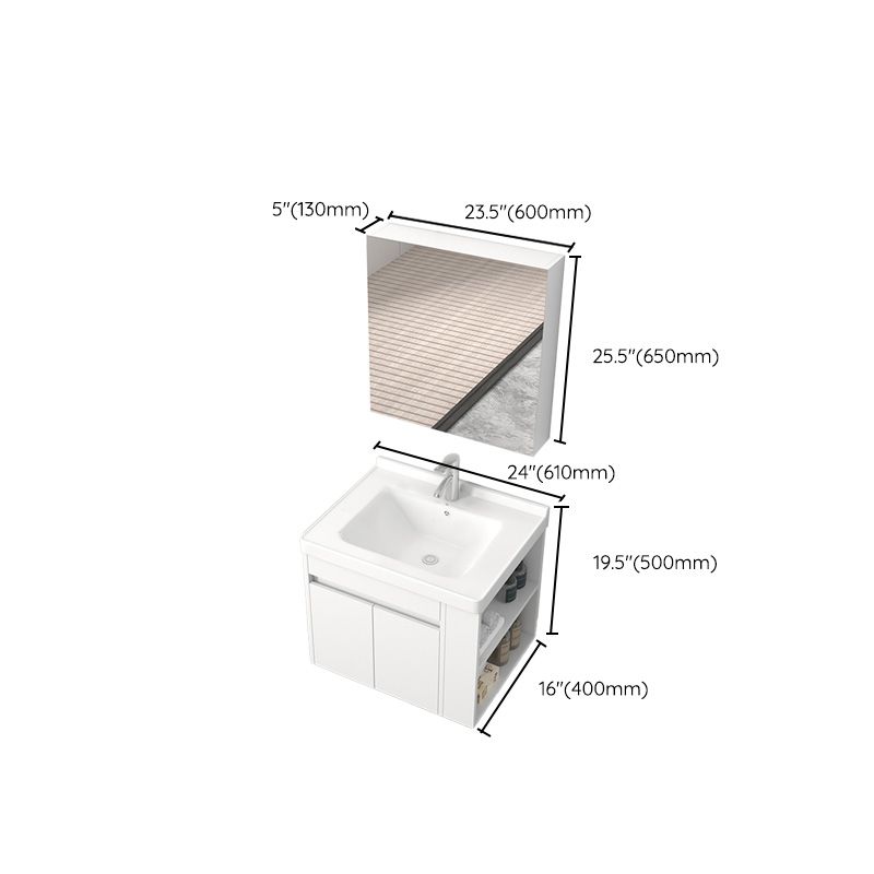 Modern Wood Sink Vanity Wood Wall Mount Faucet Included Bathroom Vanity Clearhalo 'Bathroom Remodel & Bathroom Fixtures' 'Bathroom Vanities' 'bathroom_vanities' 'Home Improvement' 'home_improvement' 'home_improvement_bathroom_vanities' 1200x1200_7b5a3517-3210-4967-ad01-86a6cef7af2e