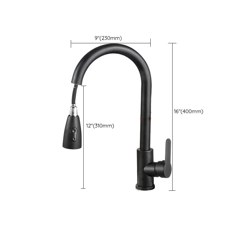 Modern Style Kitchen Faucet 304 Stainless Steel High Arc Pull Down Kitchen Faucet Clearhalo 'Home Improvement' 'home_improvement' 'home_improvement_kitchen_faucets' 'Kitchen Faucets' 'Kitchen Remodel & Kitchen Fixtures' 'Kitchen Sinks & Faucet Components' 'kitchen_faucets' 1200x1200_7b616c74-eb08-4d49-be20-d29eeea87857