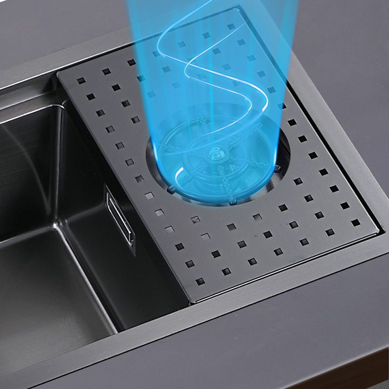 Modern Sink Overflow Hole Single Basin Kitchen Sink with Drain Assembly Clearhalo 'Home Improvement' 'home_improvement' 'home_improvement_kitchen_sinks' 'Kitchen Remodel & Kitchen Fixtures' 'Kitchen Sinks & Faucet Components' 'Kitchen Sinks' 'kitchen_sinks' 1200x1200_7b6ac082-6f5f-4a7d-be50-3baeca71be51