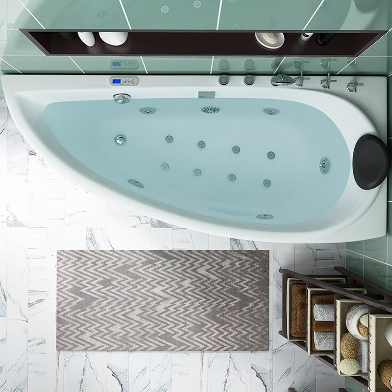 Free Form Bathroom Soaking Bathtub Back to Wall with Drain Tub Clearhalo 'Bathroom Remodel & Bathroom Fixtures' 'Bathtubs' 'Home Improvement' 'home_improvement' 'home_improvement_bathtubs' 'Showers & Bathtubs' 1200x1200_7ba332bf-ca84-40a2-94eb-4b60f6094924