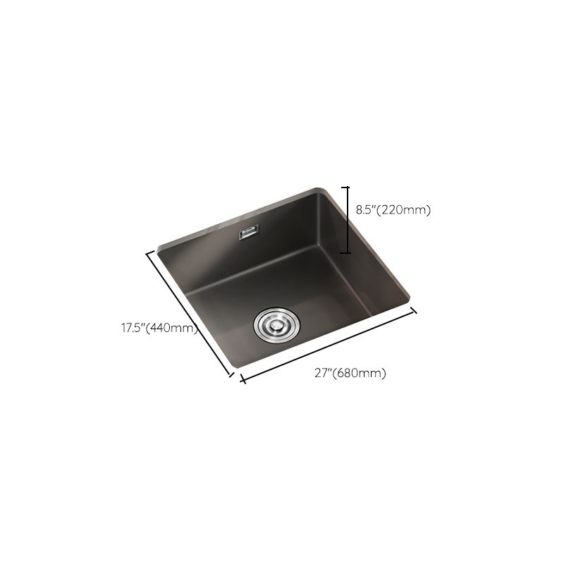 Square Granite Kitchen Sink Single Bowl Sink with Drain Strainer Kit Clearhalo 'Home Improvement' 'home_improvement' 'home_improvement_kitchen_sinks' 'Kitchen Remodel & Kitchen Fixtures' 'Kitchen Sinks & Faucet Components' 'Kitchen Sinks' 'kitchen_sinks' 1200x1200_7bc3cb1c-db13-4f36-8623-57f45f7f2325