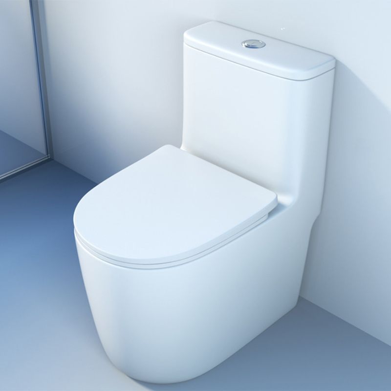 Modern Floor Mounted Toilet One Piece Flush Toilet with Toilet Seat Clearhalo 'Bathroom Remodel & Bathroom Fixtures' 'Home Improvement' 'home_improvement' 'home_improvement_toilets' 'Toilets & Bidets' 'Toilets' 1200x1200_7bd18d19-e60d-4d0e-9d1f-e858b04f9ecc