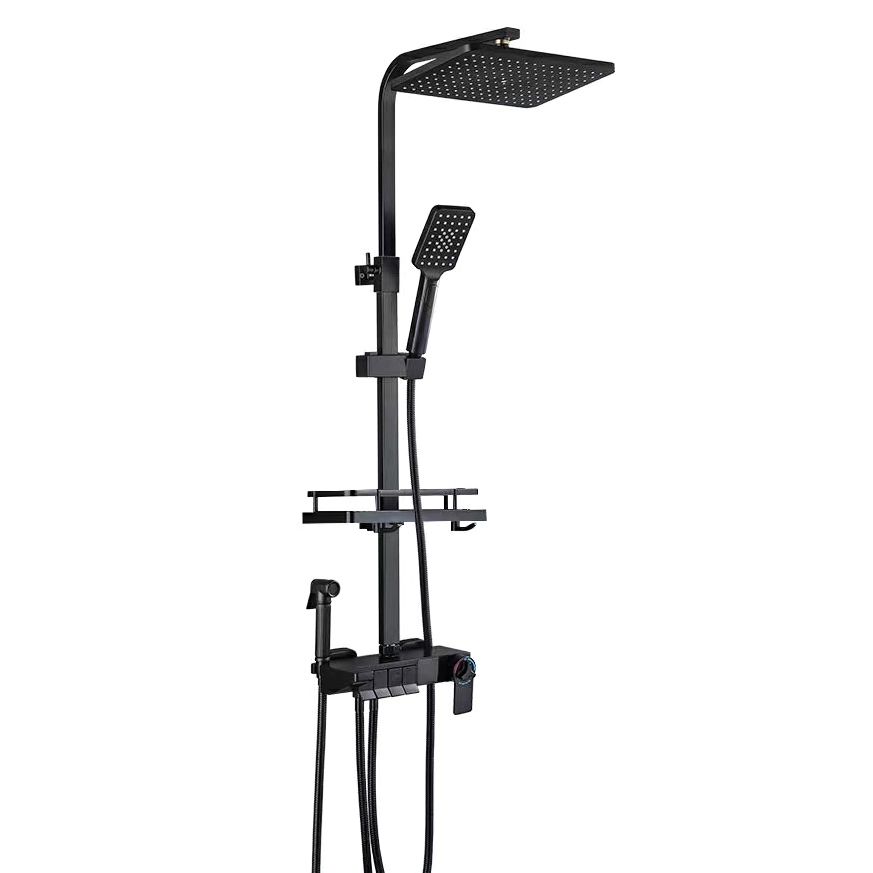 Square Metal Shower System Volume Control Dual Shower Head Shower Faucet with Shower Arm Clearhalo 'Bathroom Remodel & Bathroom Fixtures' 'Home Improvement' 'home_improvement' 'home_improvement_shower_faucets' 'Shower Faucets & Systems' 'shower_faucets' 'Showers & Bathtubs Plumbing' 'Showers & Bathtubs' 1200x1200_7be6971e-fa7e-4514-a263-76a2a7f30f6c